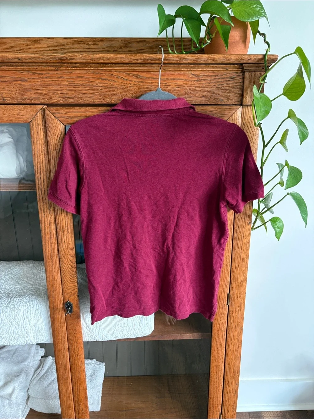 GAP Kids Wine Red Blue Crewneck polo